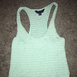cute tight teal tank top